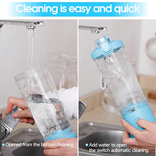 Personal Size Blender, Portable Blender, 20 Oz Usb Charger Mini Blender For Shakes And Smoothies (Blue) #TOP4