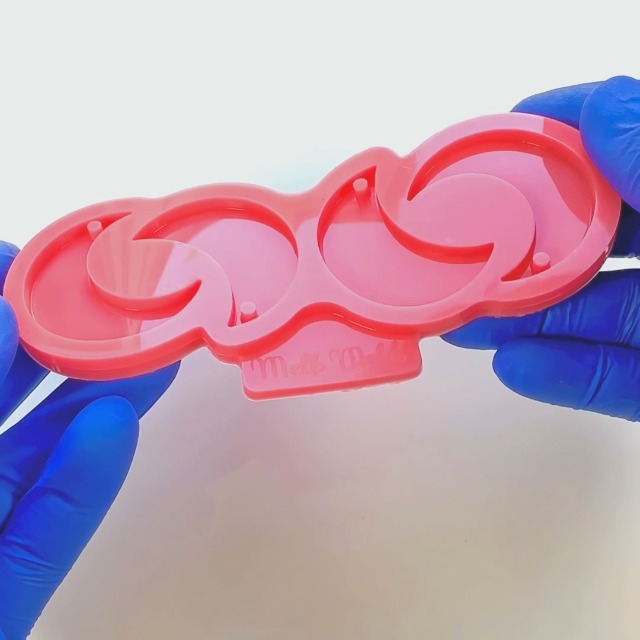 Moule En Silicone En Résine époxy Croissant De Lune – Double Style – Créez Des Porte-clés, Des étiquettes Et Des Bijoux De Bricolage