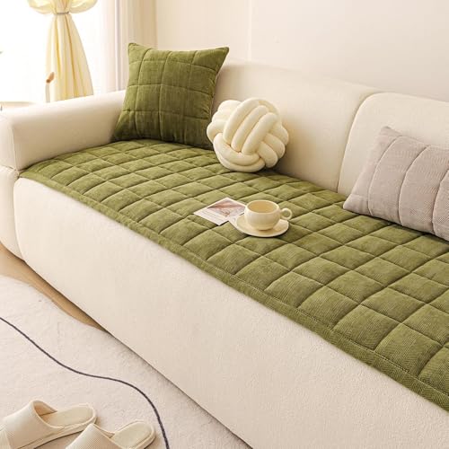 Housse de canapé en chenille verte 60x60 cm pour animaux