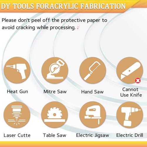 Snapklik.com : 1 Pieces 1/4 Clear Circle Acrylic Sheet,18 Inch Diameter ...