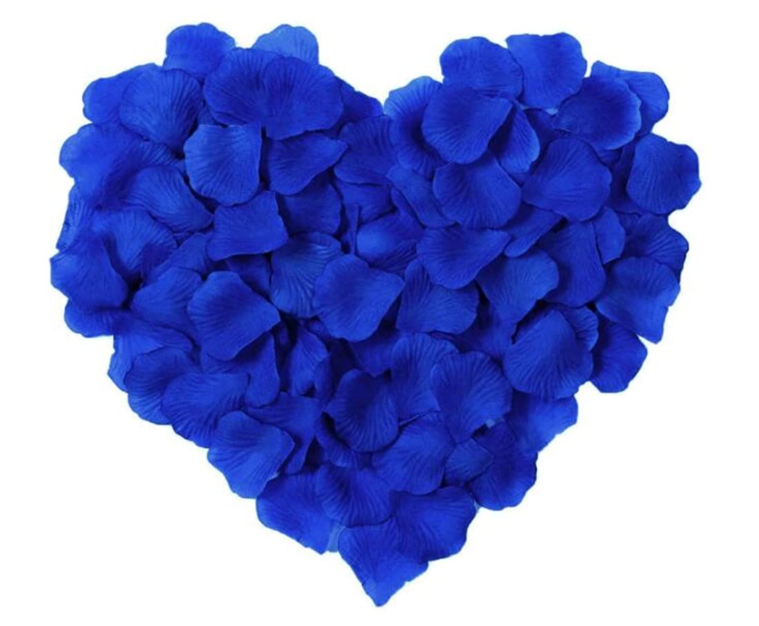 Ruichy Dark Blue 1000Pcs Artificial Silk Rose Petals For Wedding Flowers Home Party Romantic Night Anniversary Valentine's Day,