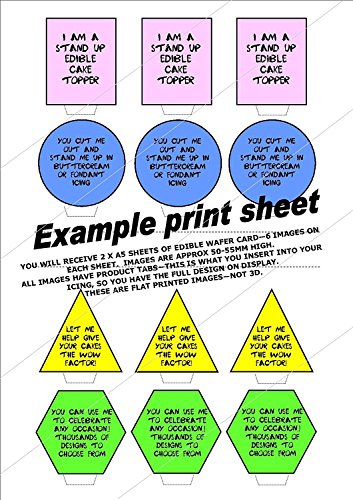 Decorazioni commestibili in carta di biscotto per