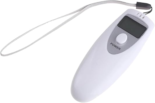 Breathalyzer - ABS, Portable, White, LCD | Advanced Alcohol Sensor with 0.01% Accuracy, Personal and Professional Alcohol Tester for Driving Safety, Home Use, Rapid Warm-up Time