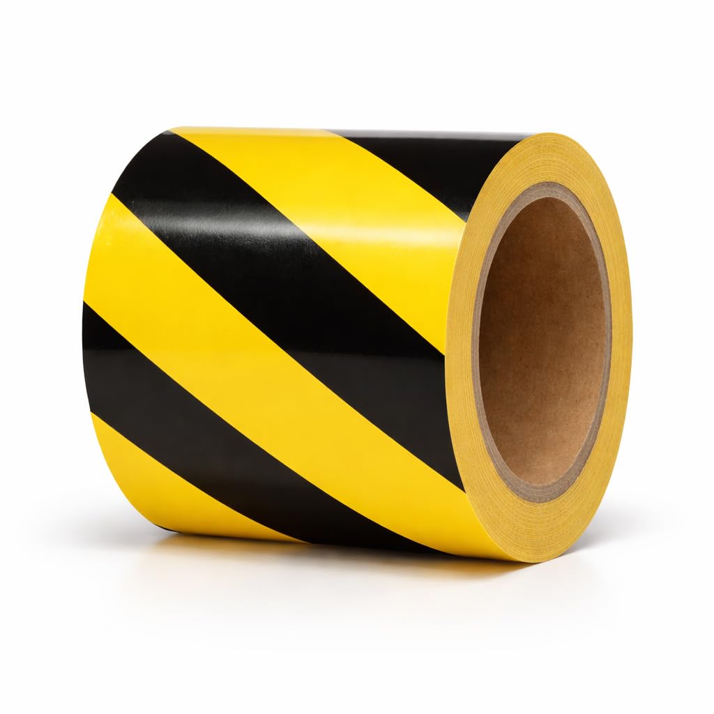 Radiance Zebra Reflective Safety Tape 4 Inch x 24 Feet, Yellow Black Hazard Vinyl Radium Tape, Waterproof High Visibility Reflector Tape with Strong Adhesive for Truck, Floor Marking & Industrial Use-image-15