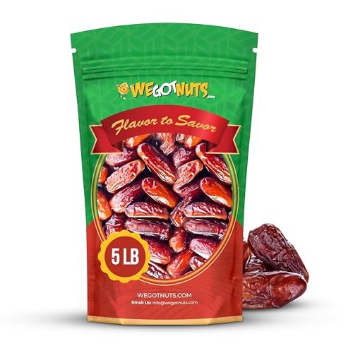 5 Pounds Of Dates Pitted (80oz) No Added Sugar, Non GMO, Kosher Certified,Healthy Snack for Kids &...