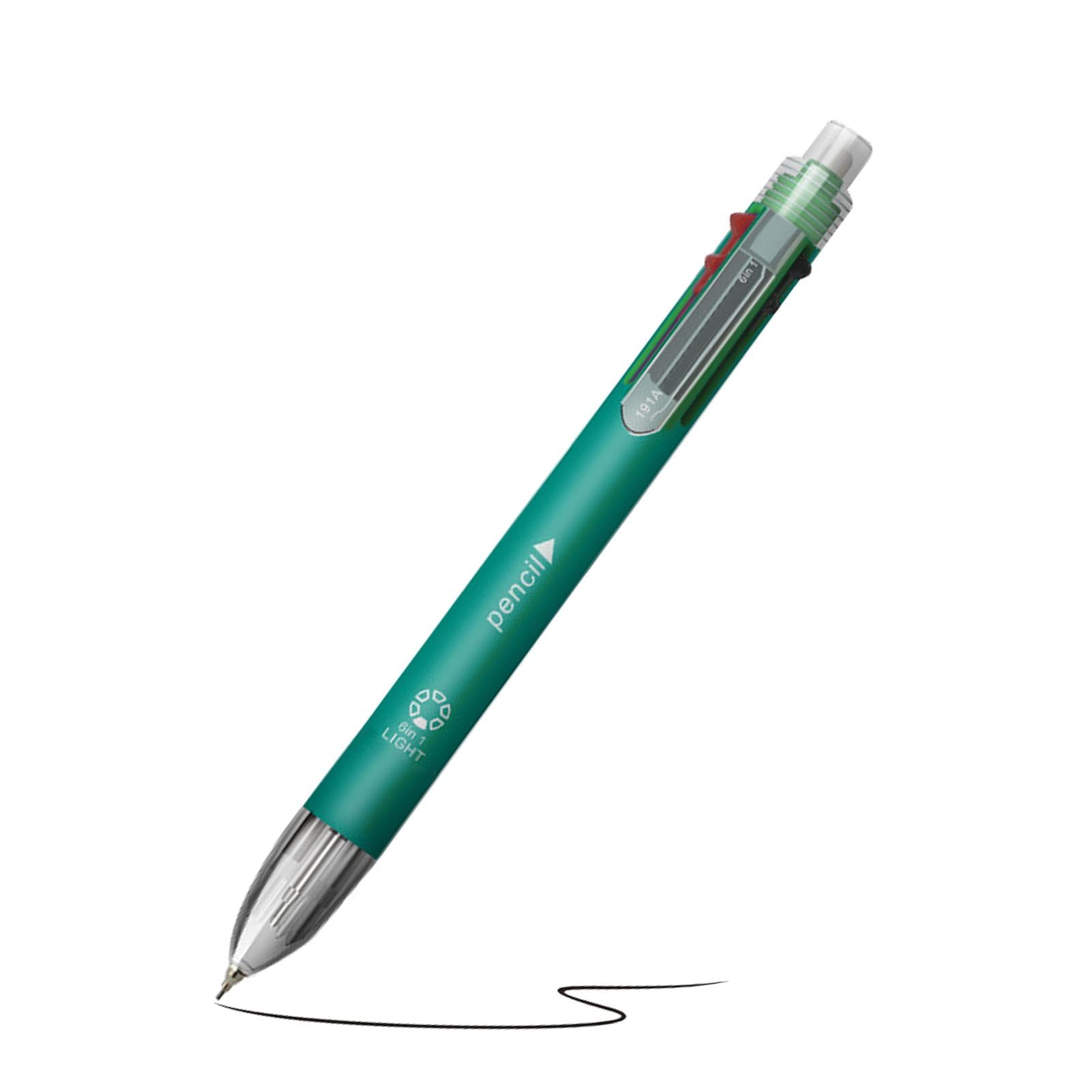 6-in-1 multifunctionele balpen | verwisselbare 5-kleurige