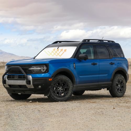 Sun Shade Sunshade for Ford Bronco Sport 2021-2025 2026 Front Window Windshield Cover for Bronco Sport Accessories(Not for Bronco)4 Layers Window Shades 4 Door 2 Door Sun Visor Protector Block UV Ray