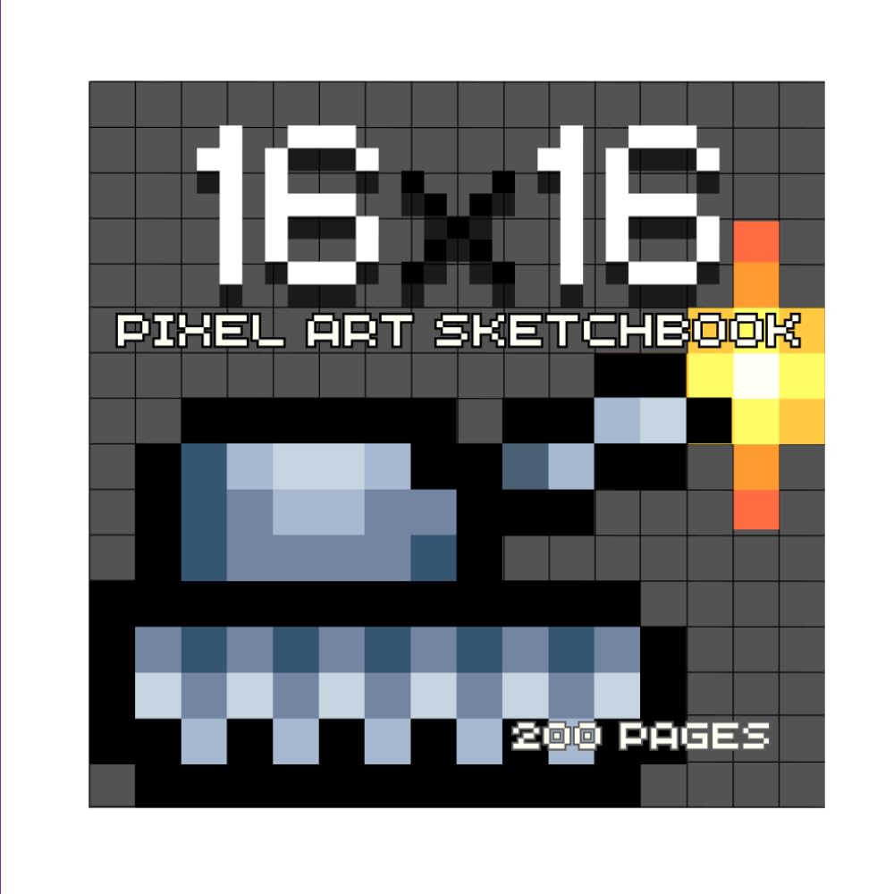 Amazon.co.jp: 16 x 16 Pixel Art Sketchbook: Retro Pixel Art : L