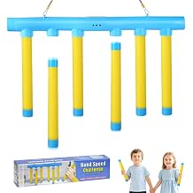 Catching Sticks Games Adjustable 3 Speed Reaction Game that Promotes Hand-Eye Coordination, Drop Stick Challenge Family Game Gift for Kids at Christmas Birthday Yellow 6 Sticks