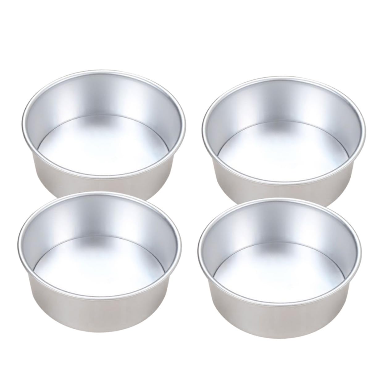 COLLBATH Moldes Para Pasteles De Aleación De Aluminio Juego De Moldes Redondos Para Hornear Moldes Antiadherentes Para Hornear De 6 Pulgadas