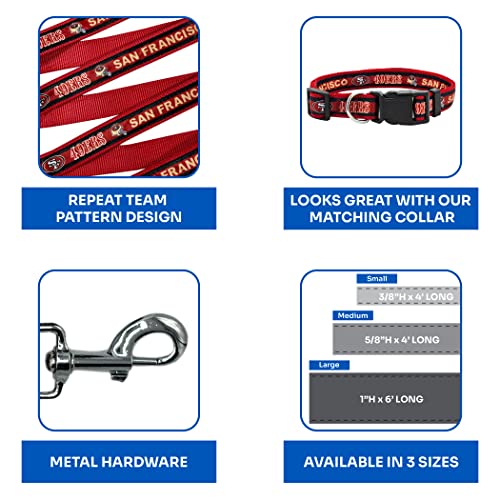 Nfl Pet Leash San Francisco 49ers Dog Leash Medium Football Team Leash for Dogs  Cats a Shiny  Colorful Cat Leash  Dog Leash Licensed by the Nfl  Cucciolini Doodles Nfl pet leash san francisco 49ers dog leash medium football team leash for dogs  cats A shiny  colorful cat leash  dog leash licensed by the nfl   cucciolini doodles