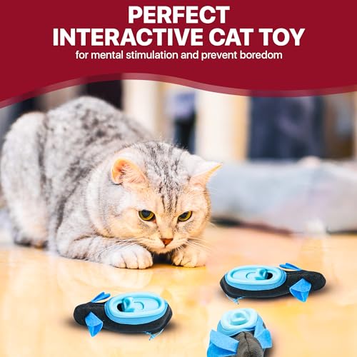 SPOT Doc and Phoebe's Katzenjagd-Snacker, interaktiver Leckerli-Spender für den Innenbereich, fördert natürliche Instinkte zur Jagd, bietet geistige Stimulation, löst Verhaltensprobleme und