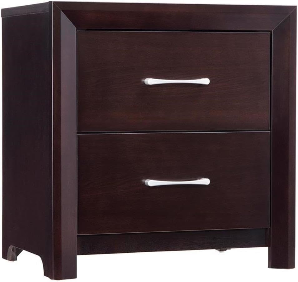 Homelegance Edina 2-Drawer Nightstand, Dark Cherry
