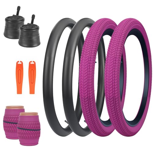 BALINGE 20 x 2.125 Bike tire with Tube 2 Pack 20 Bike tire Kids Bike Folding Replacement Tires Fits...