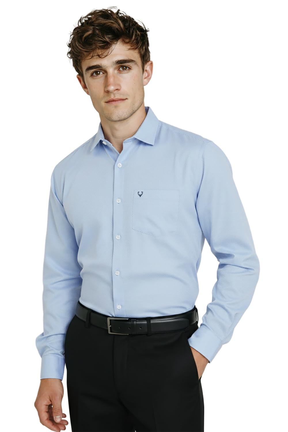 allen solly Men's Classic Fit Solid Textured Formal Shirt-picture-38