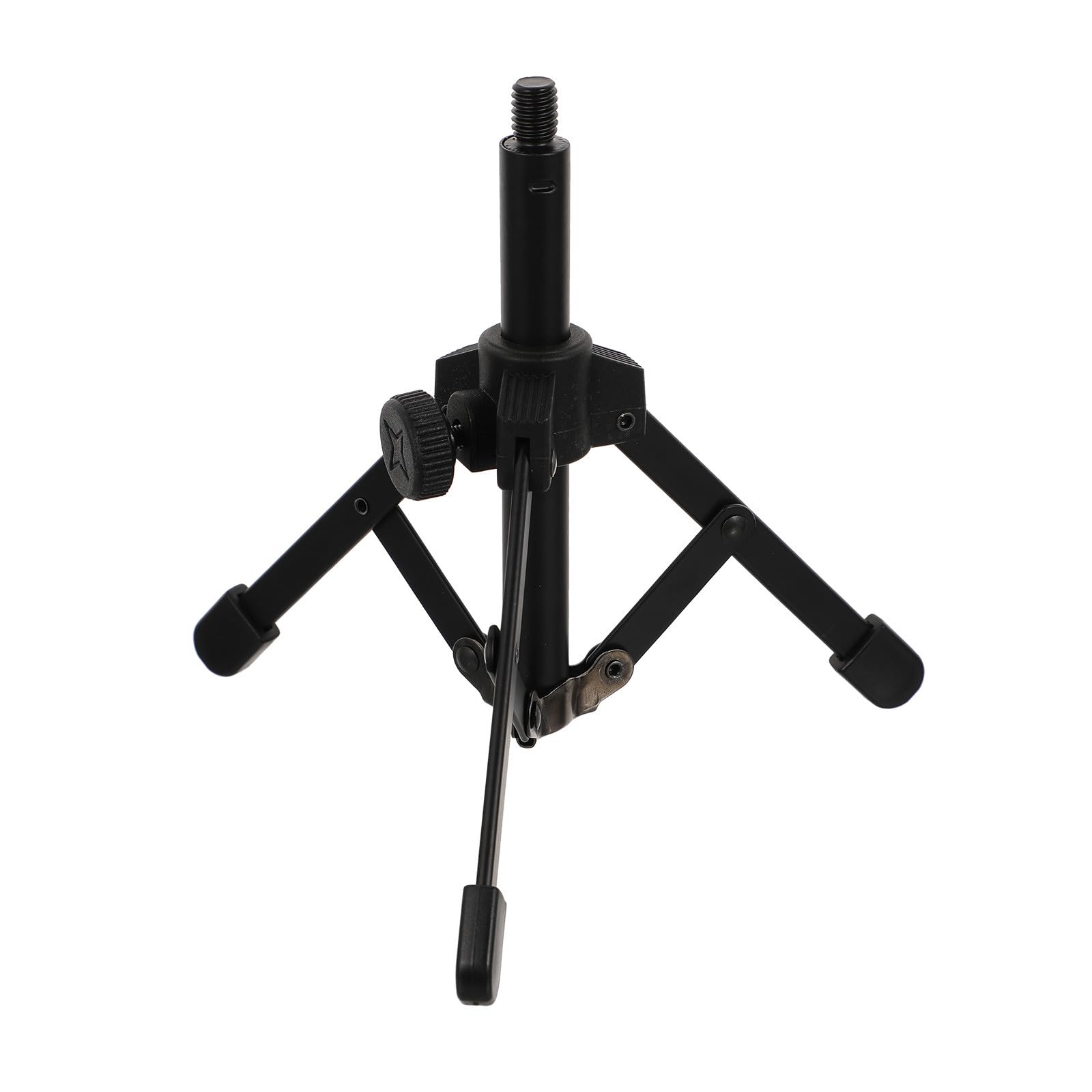 Totority Desktop Microphone Stand Tripod Holder Adjustable Black Metal Desktop Microphone Support Compatible for Podcast, Streaming, and Live Performance