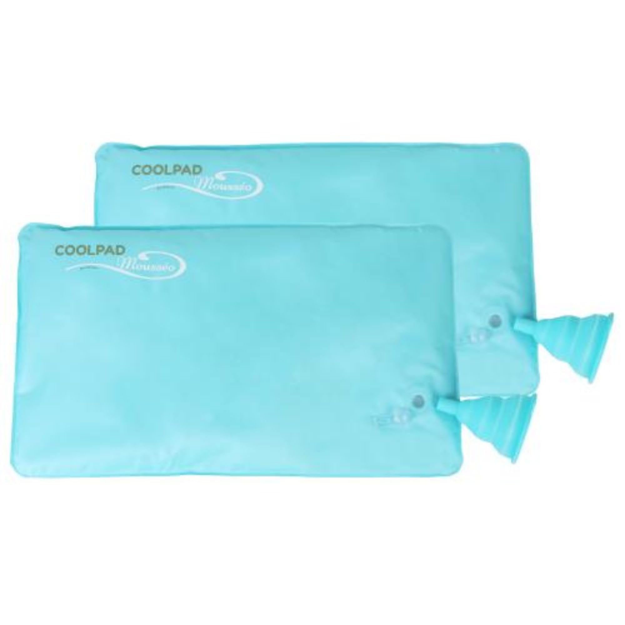 Pack de 2 Coussins Rafraîchissants Coolpad Mousséo Climsom – Sur-oreiller Mousse et Eau, Fraîcheur jusqu'à 6h, Sommeil, Migraines, Jambes Lourdes – Entonnoir Inclus
