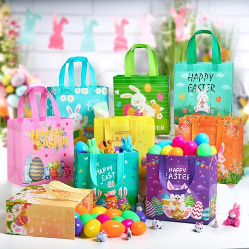 ZUIYIN 36Pcs Easter Gift Bags with Handles for Kids - Non-Woven Bags for Easter Baskets, Egg Hunt Game, Party by ZUIYIN - Image 4