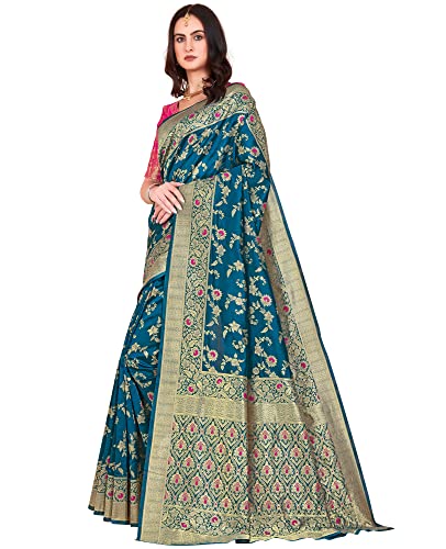 Image of Glory Sarees Women's Banarasi Silk Saree With Blouse Piece (Kara164 Parent)