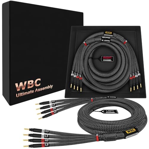 Cables de altavoces para sonido envolvente en casa con bananas Eminence