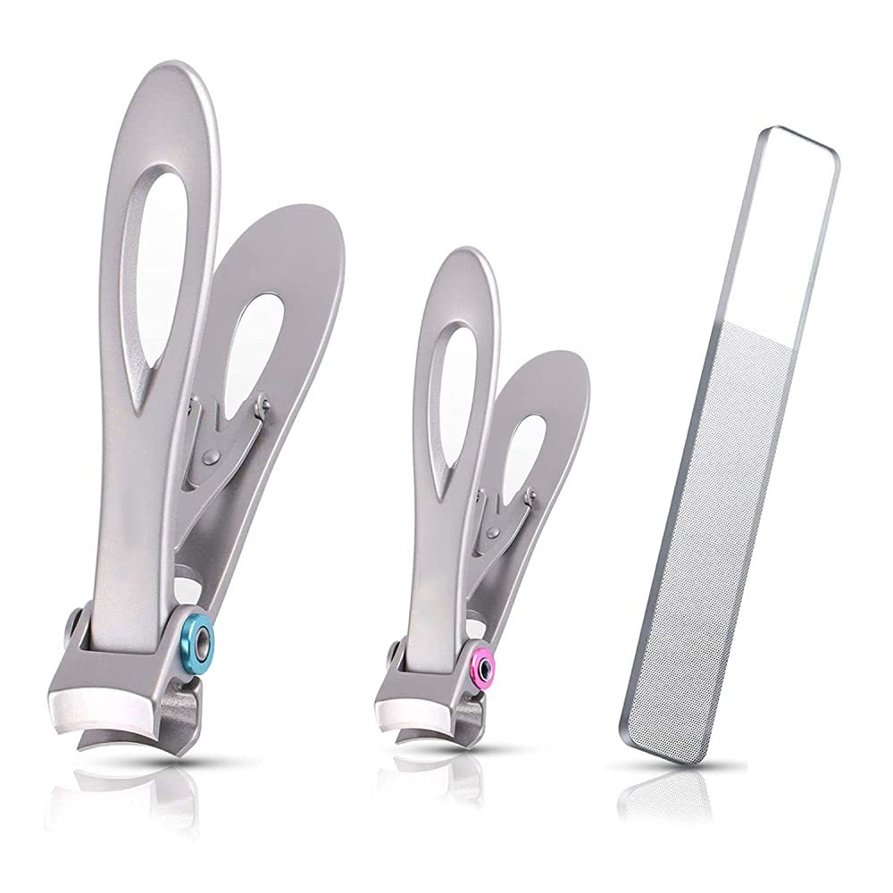 Set Tagliaunghie Tagliaunghie con Apertura A Mascella Larga 18 Mm Tagliaunghie per Unghie in Acciaio Inossidabile per Unghie Spesse,Silver