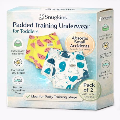 Image of SNUGKINS Snug Potty Training Pull-up Pants for Babies /Toddlers /Kids | 100% Pure Cotton | Washable & Reusable | (Size 7, Fits 7 Years - 8 Years) |Evileye & Watermelon Pack of 2