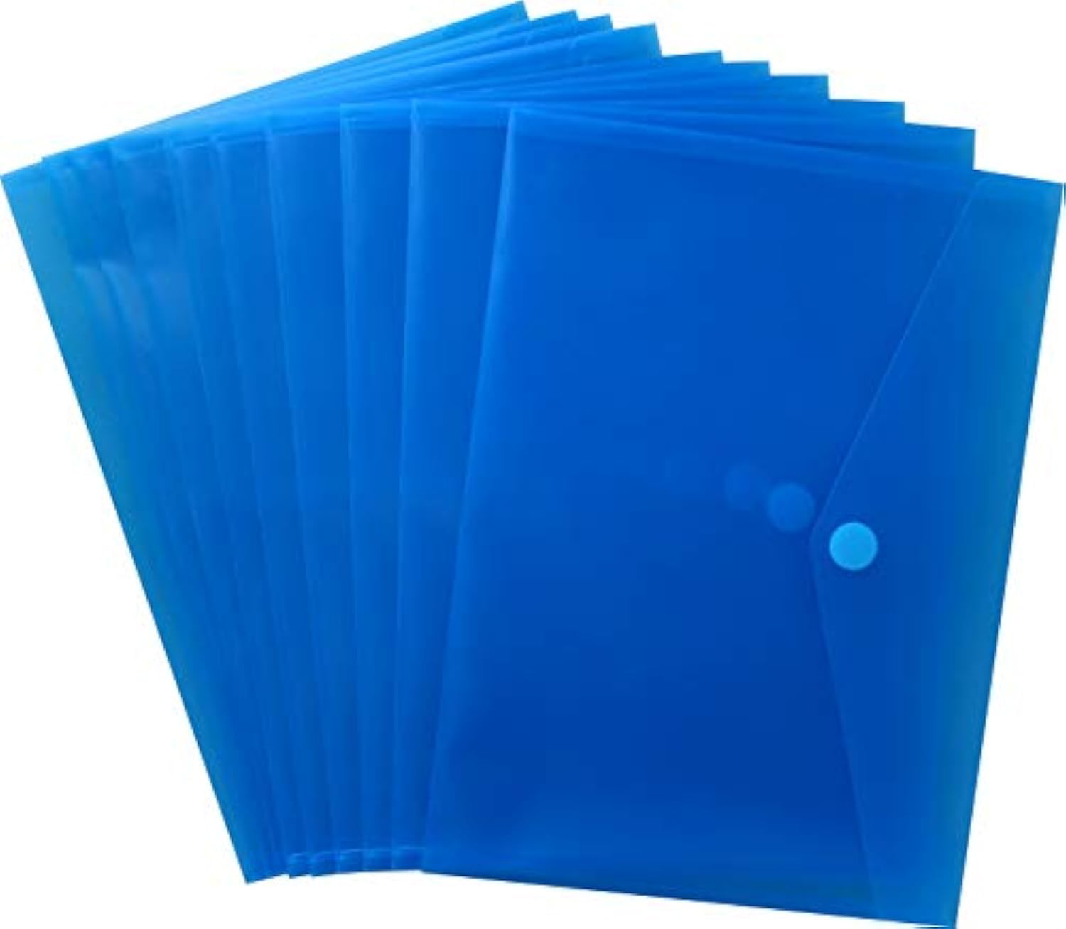 Paper24 - Sobres para documentos (cierre de velcro, A4, 10 unidades), color azul translúcido