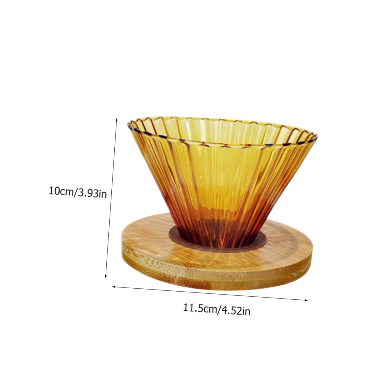 HOUDERCO Durable Coffee Filters Wood Material Dripper Funnel Set for Household Coffee Making