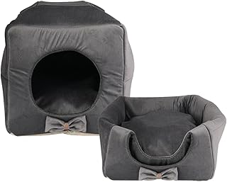 Caminha Pet Toca Iglu 3 EM 1 Cama Para Cães e Gatos Com Almofada (TOCA LISA CINZA)