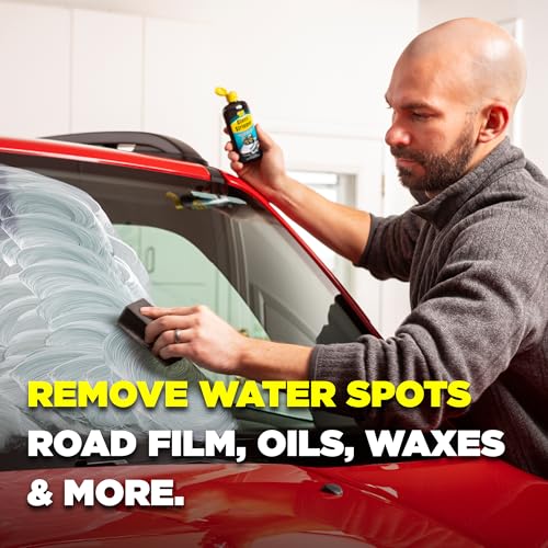 Image of Invisible Glass 91411 Glass Stripper Water Spot Remover Kit - Cerium Oxide Based Auto Glass Polish for Windshields, Hard Water Spots, Road Films & Old Coatings - 4 Fl Oz