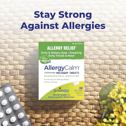 Boiron AllergyCalm Tablets for Relief from Allergy and Hay Fever Symptoms of Sneezing, Runny Nose, and Itchy Eyes or Throat - 60 Count - image 2