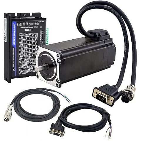 STEPPERONLINE Closed Loop Stepper Motor 1 Axis CNC KIT 3.0 Nm/424.92oz.in Nema 23 Motor & 0-8.0A 24-48VDC Closed Loop Stepper Driver CL57T V4.1 Cover
