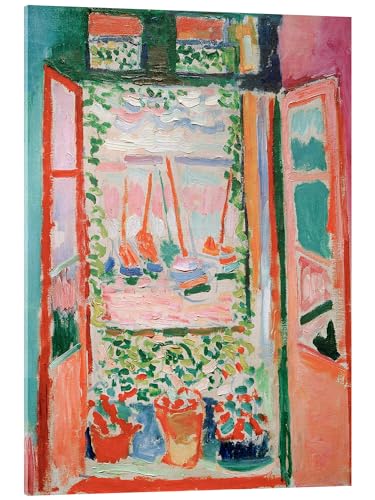 Posterlounge The Open Window, 1905 Stampa su vetro acrilico di Henri Matisse 13 x 18 cm Rosato Quadri Decorazione per pareti