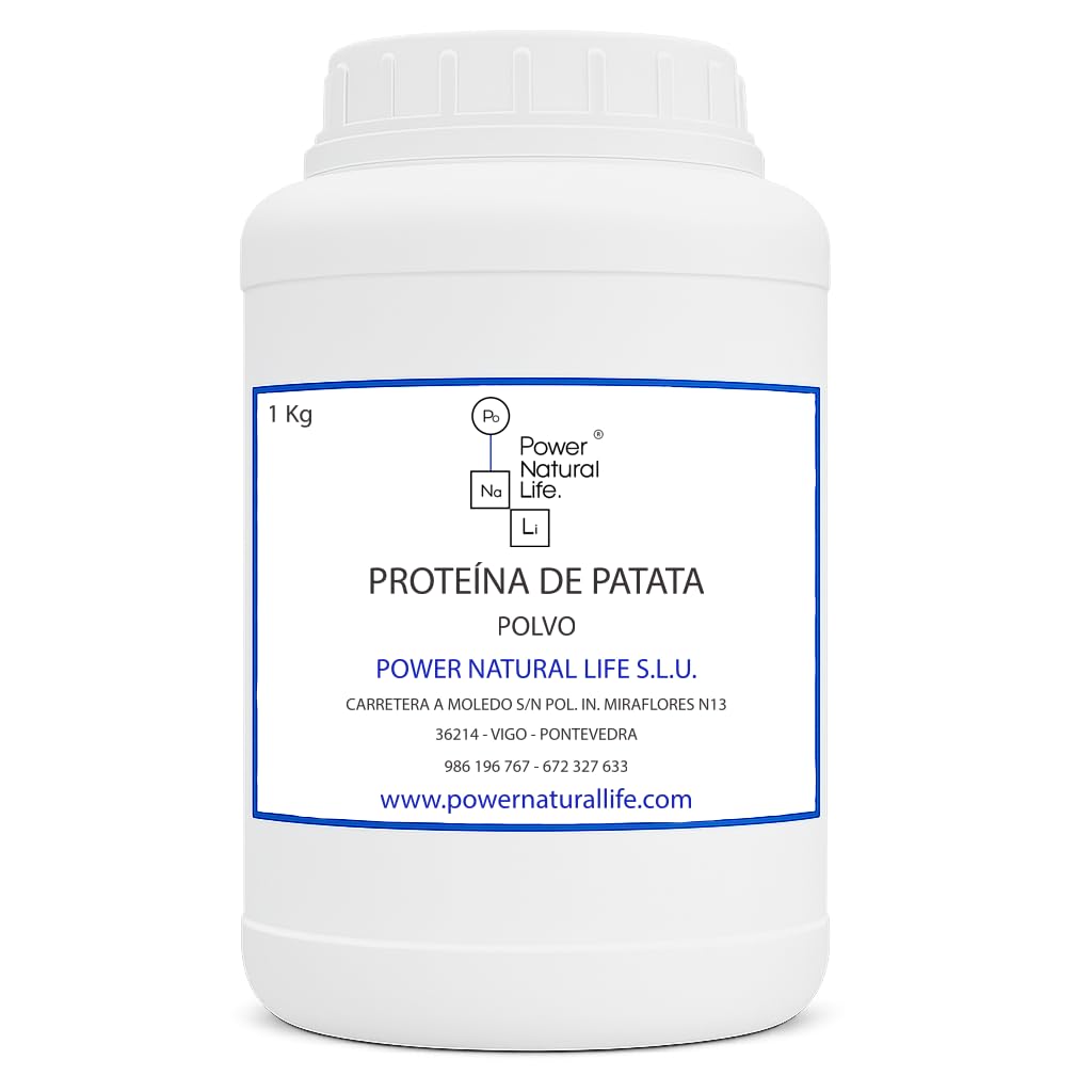 Proteína de Patata en Polvo | Power Natural Life | Bote 1 kg | Uso Alimentario | Proteína Vegetal | Ingrediente para Formulación Alimentaria