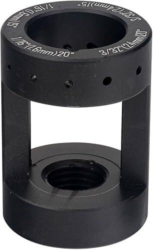 Miniatura 10 de 3mirrors Afilador de electrodos de tungsteno de aluminio, cabeza amoladora TIG, herramienta de soldadura solo para 040 (0.039 in) con ángulos