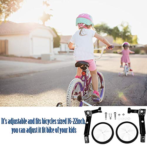 Ruedas de entrenamiento para bicicleta de niños 16-22 pulgadas, estabilizadores universales en color plateado miniatura 4