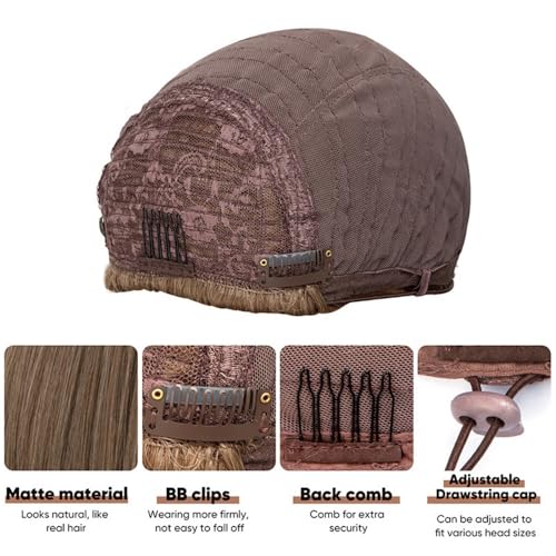 Perruque courte bouclée en cheveux humains de qualité supérieure - 7