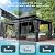 Aoxun 12' X 20' Hardtop Gazebo, Galvanized Steel Double Top, Metal Gazebo with Curtains and Netting, Permanent Canopy Pavilion for Wedding, Party, Outdoor Dining
