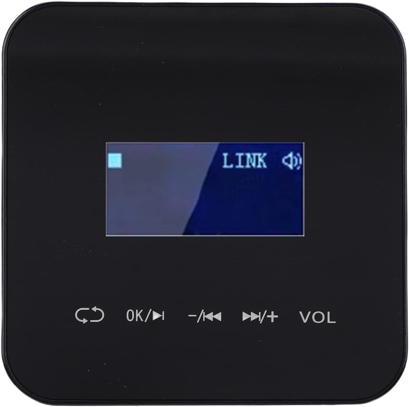 Dpofirs 1.7 Inch Wall Mount Music Amplifier, 2x25W Bluetooth 5.0 Stereo Audio Receiver with Remote Control, Support MP3 / WMA/WAV/AAC, Home Cafe Commercial Use (Black)