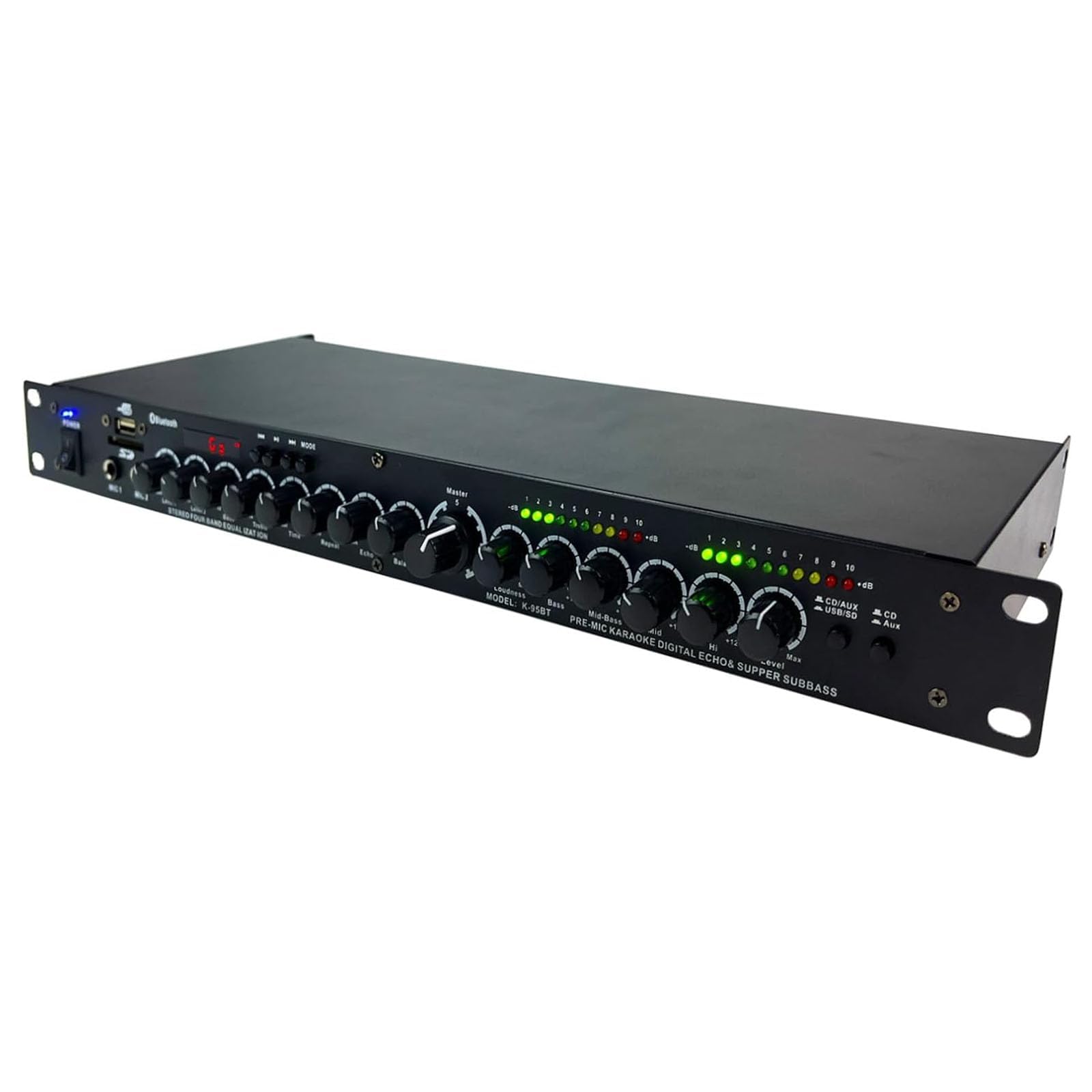 Processore di Segnale Digitale Professionale Pre-Stadio con Multieffetto E Riverbero Digitale; Gamma di Frequenza 20 Hz - 20 Khz; Ideale per Studi di Registrazione E Bar