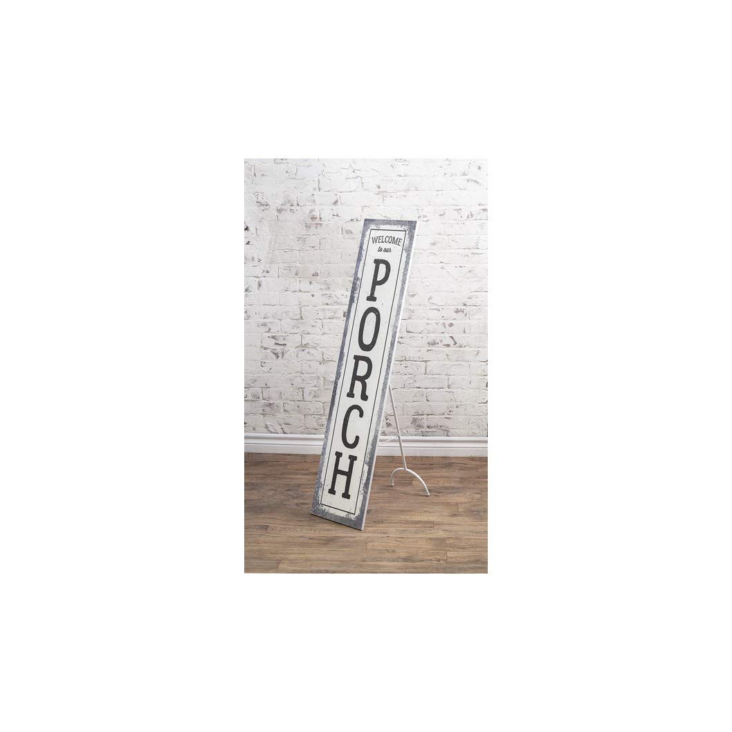 Ganz CB173671 - Cartel de pie con caballete (124,5 cm de altura, metal (Welcome to Our Porch)