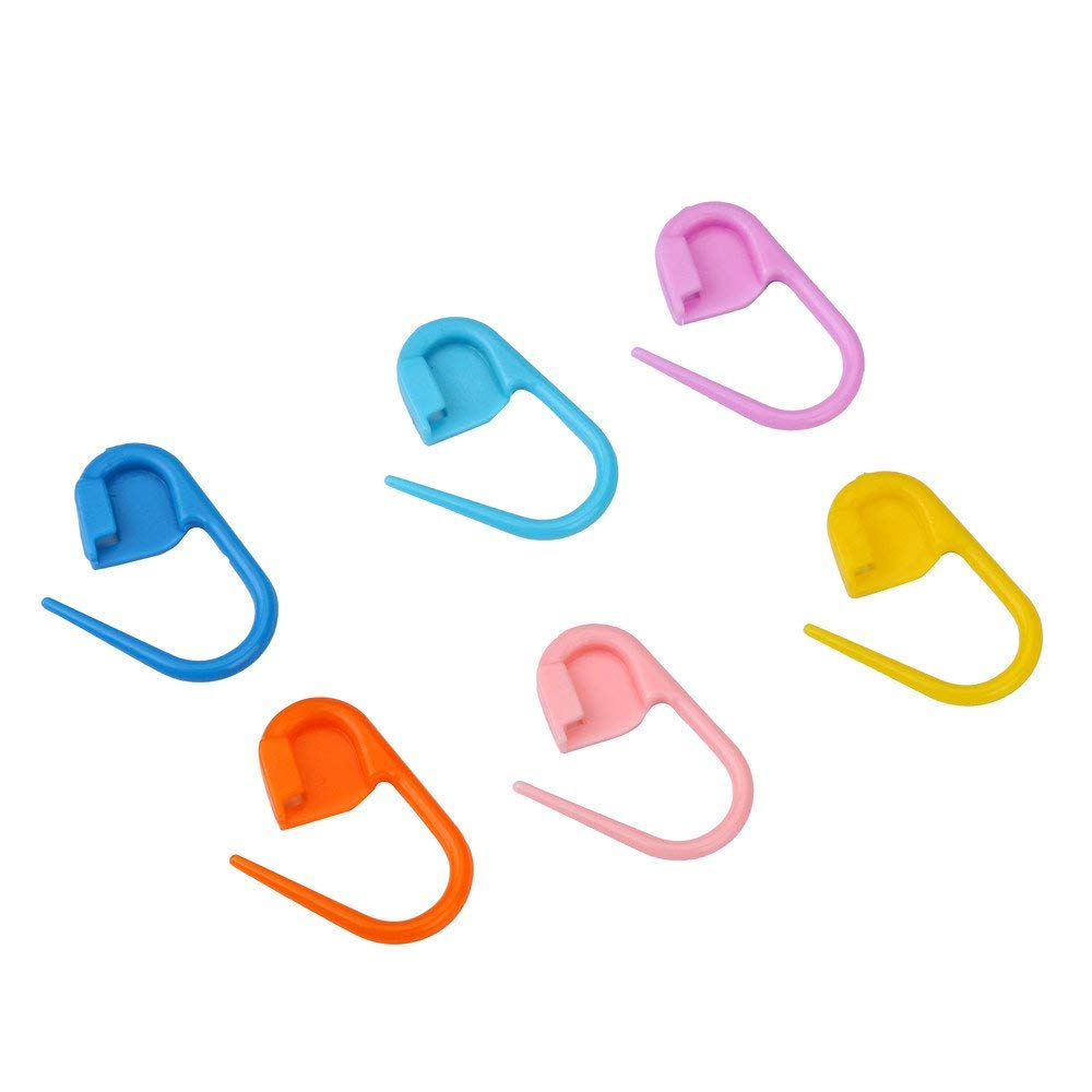 Knitting Stitch Counter Knitting Weave Crochet Locking Stitch Markers Colorful Crochet Stitch Pins Needle Clip, 400pcs