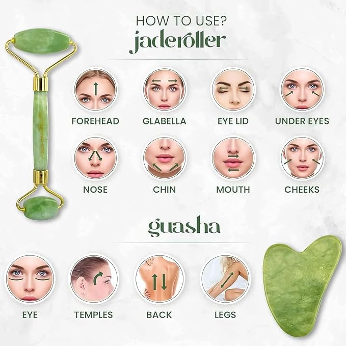 Ice Rollar Face Stone Jade Roller Massager With Gua Sha Stone And Ice Roller Set Facial Roller 100% Natural Stone Jade Roller For Skin Eye Neck Body Ice Cube Roller Women Men Beauty,Set of 3 Ice Rollar Face Stone Jade Roller Massager With Gua Sha Stone And Ice Roller Set Facial Roller 100% Natural Stone Jade Roller For Skin Eye Neck Body Ice Cube Roller Women Men Beauty,Set of 3
