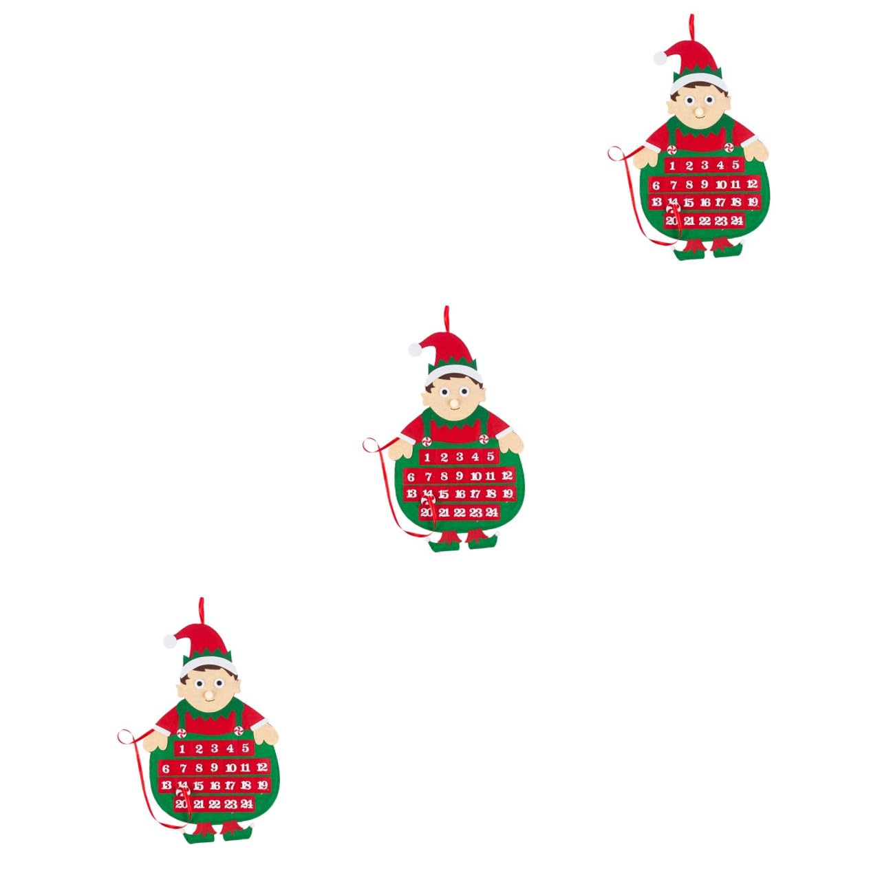 IMIKEYA 3 Stk Countdown-Kalender Krippendekor Weihnachten DIY Kalender Weihnachtsdekorationen weihnachts party Ornament festlicher Adventskalender kreativer Kalender Weihnachtssocken