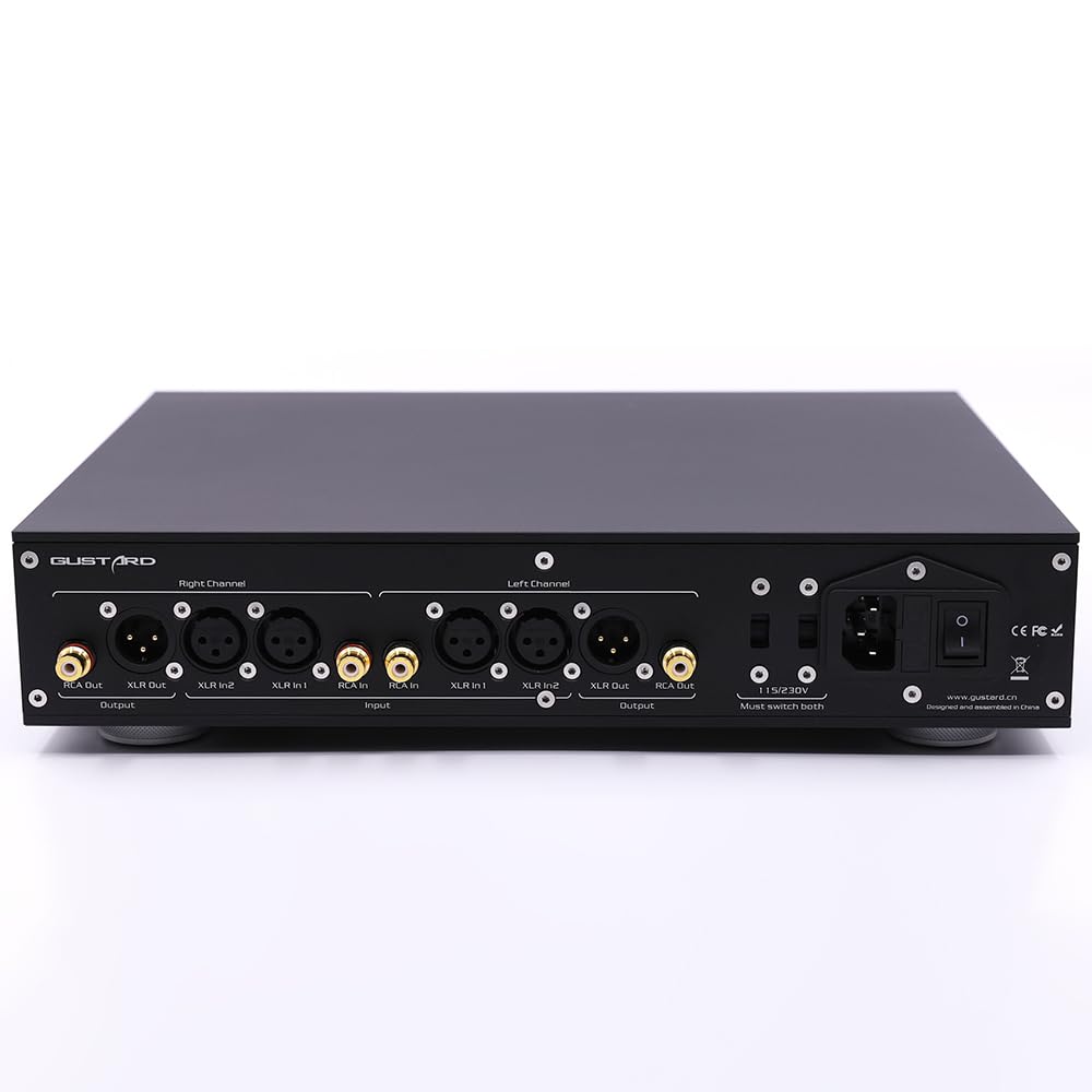 LEAUDIO Gustard H26 Fully Balanced Discrete Class A Amplifier Two Gains with Remote Control Headphone Amplifier (Black)