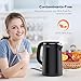 Electric Kettle, Miroco 1.5L Double Wall 100% Stainless Steel BPA-Free Cool Touch Tea Kettle with Overheating Protection, Cordless with Auto Shut-Off