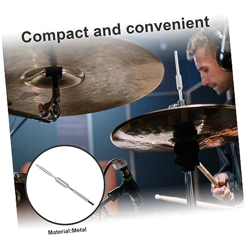Soporte extensible para cowbell de doble varilla para batería, soporte ajustable para percusión, construcción robusta de acero, incluye hardware de montaje miniatura 6