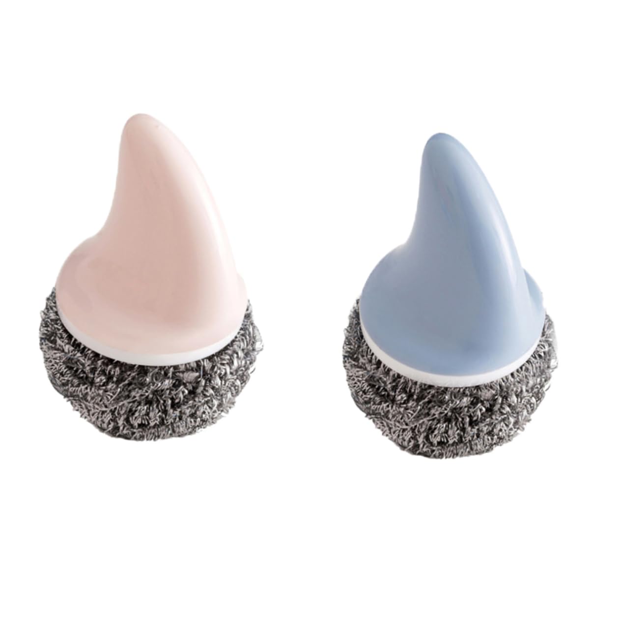 HOODANCOS Ergonomic Steel Brush Dish for Pot Pan and Kitchenware Soft Texture Easy to Hold Space-Saving