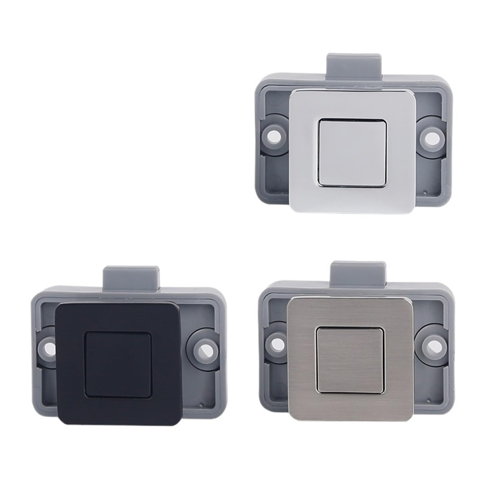 Camper Auto Push Lock 26mm RV Caravan Boot Wohnmobil Schrank Schublade Schloss Keyless Push Button Latch Möbel Hardware 1Pcs(Chrome)