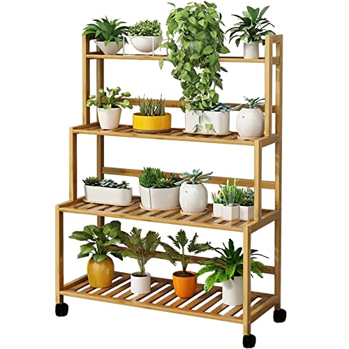Support de plantes en bambou stable pour éviter les chutes de grands pots de fleurs